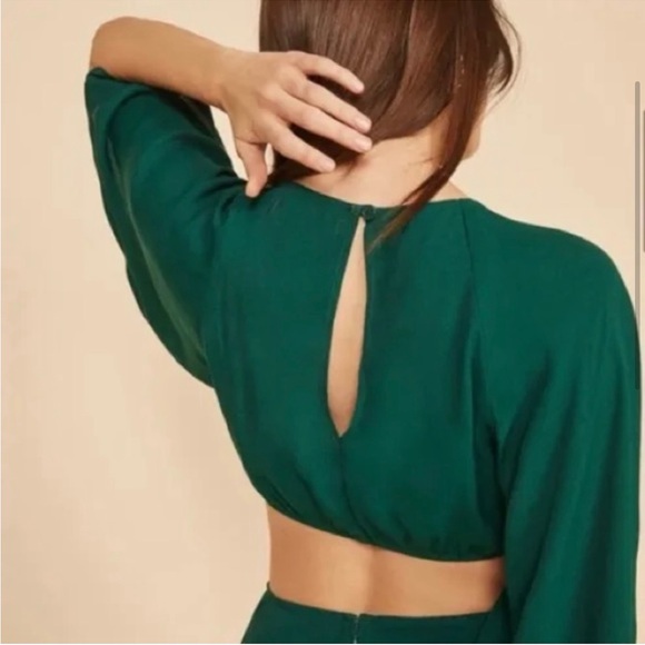 Reformation Emerald Benny Midi Dress Size 8, never worn, tags attached - Picture 3 of 5